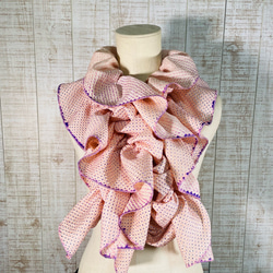 作家物＊箔置き茶辻模様正絹黒留袖ワンピースM～L＆ギャザーストール