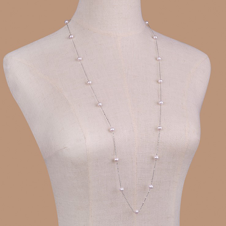 淡水パールのネックレス　真珠　淡水真珠 淡水パール　パール  天然石 6月誕生石 夏の誕生石