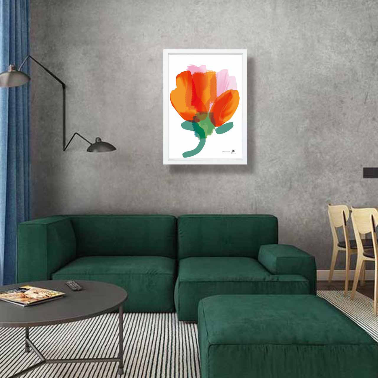 Water Color 　花　お気に入り9400件突破　イラストポスター　アート  アートポスター　sei検索　3409