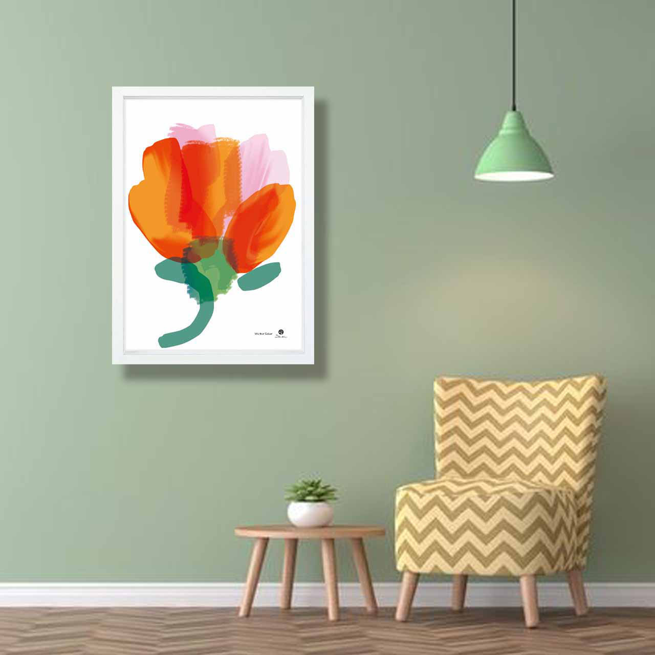 Water Color 　花　お気に入り9400件突破　イラストポスター　アート  アートポスター　sei検索　3409