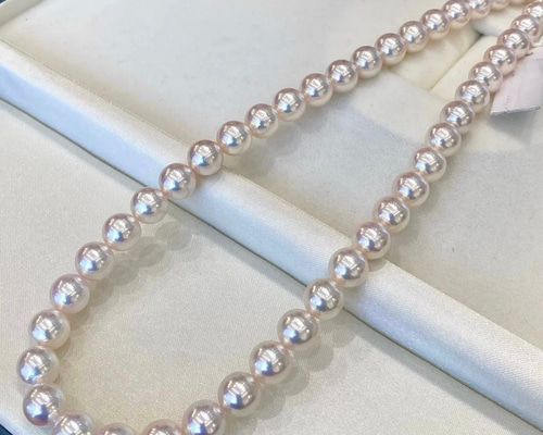 ✨ 8mm高級ホワイトシェルパールネックレスセット｜925シルバーパーツ