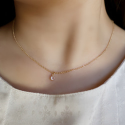 《4月誕生石》桜色 モルガナイト ネックレス ピアス イヤリング セット 金属アレルギー 誕生日 クリスマス 母の日 5枚目の画像