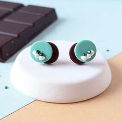 チョコミントの世界 チョコミントフラワーレジンヘアゴム チョコミント