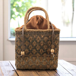 一閑張りバッグ 一閑張りバッグ 『華と猫』なか袋無し - 一閑張り Momo太郎