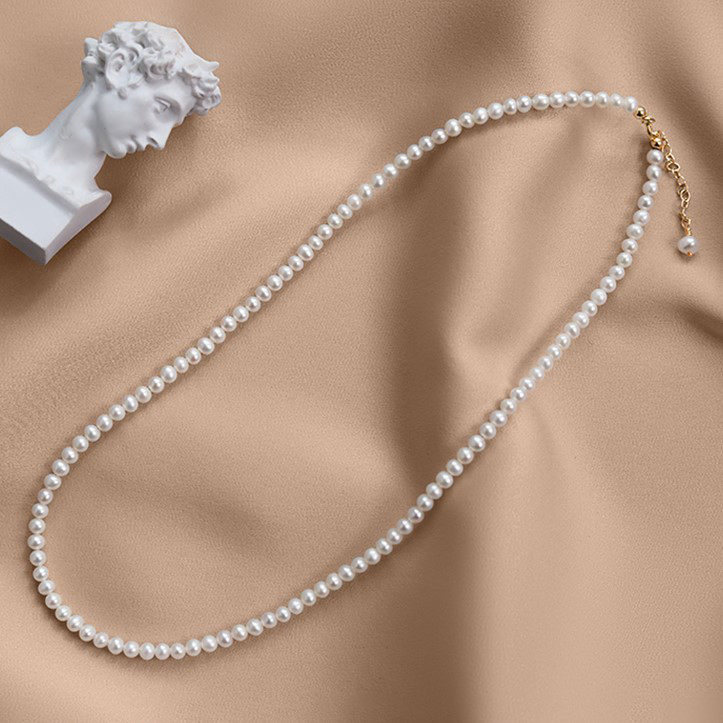 3.5-4mm 淡水パールのネックレス　真珠　淡水真珠 淡水パール  6月誕生石ブライダル ウェディング 結婚式