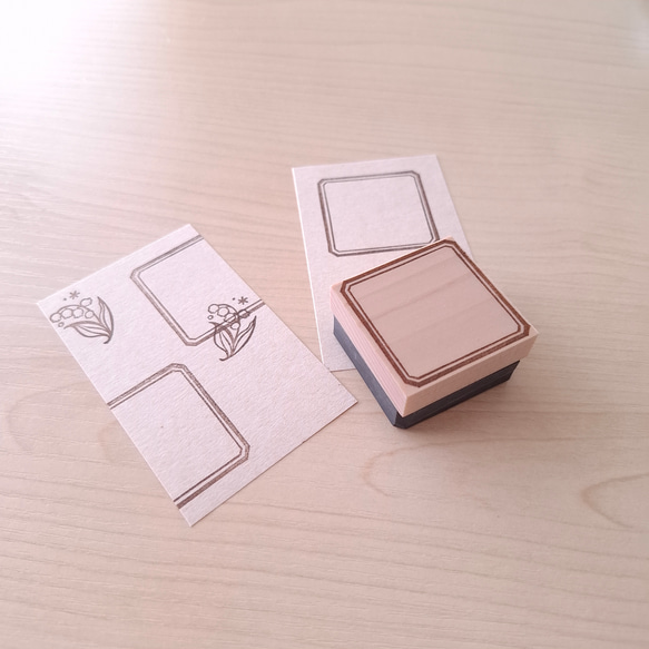 シンプルクラシックなフリー枠 大　フレーム　レトロ　はんこ　スタンプ 2枚目の画像