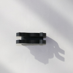 メモスタンド　カードスタンド　座っている猫シルエット ver2　マットコールグレー 4枚目の画像