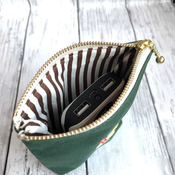 充電器！ポーチ【グリーン】 8枚目の画像