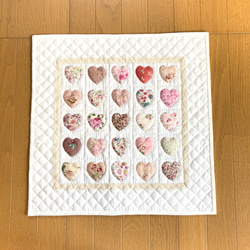 オレンジピールのパッチワークタペストリー パッチワークキルト