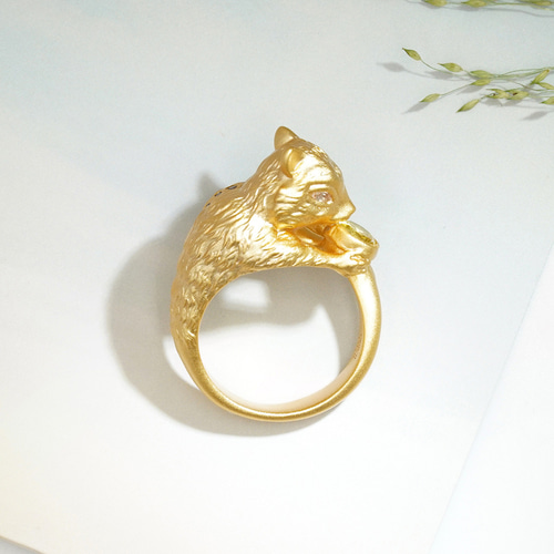 可愛いリスちゃんリング R14H24924-W（4週間発送） 指輪・リング 武田