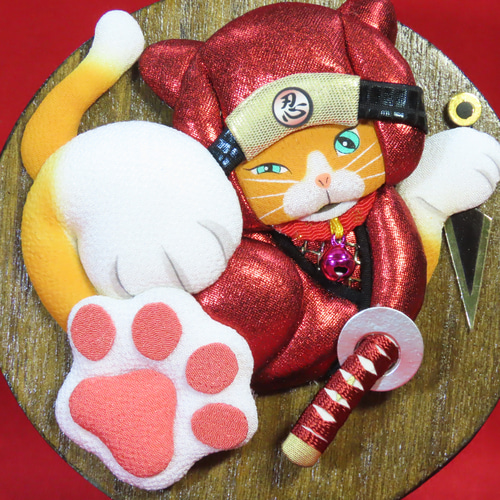 猫パンチW『忍者Ver.』くのいち＆忍び 招き猫 猫グッズ その他人形