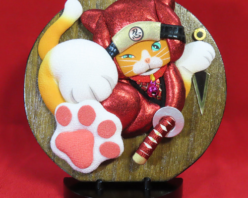 猫パンチW『忍者Ver.』くのいち＆忍び 招き猫 猫グッズ その他人形