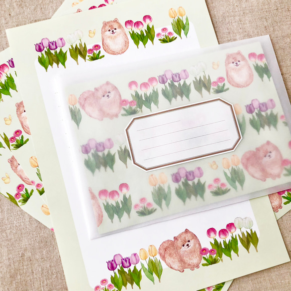 チューリップ レターセット（letter writing set） 1枚目の画像