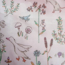 リバティ「セオ」（コットンキャンディ）パスケース＆リールストラップ☆ラミネート☆入学 4枚目の画像