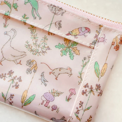 リバティ「セオ」（コットンキャンディ）パスケース＆リールストラップ☆ラミネート☆入学 8枚目の画像