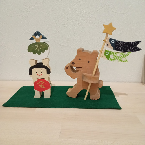 可愛いクリスマスツリーやギフトが！ 金太郎 金太郎とクマの子どもの日 くま 置物 飾り 節句祝い 子どもの日