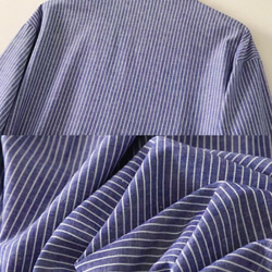 春◆秋◆綿麻◆コットンリネン◆ストライプ柄◆ワンピース◆通勤◆通学◆ 長袖◆ 5枚目の画像