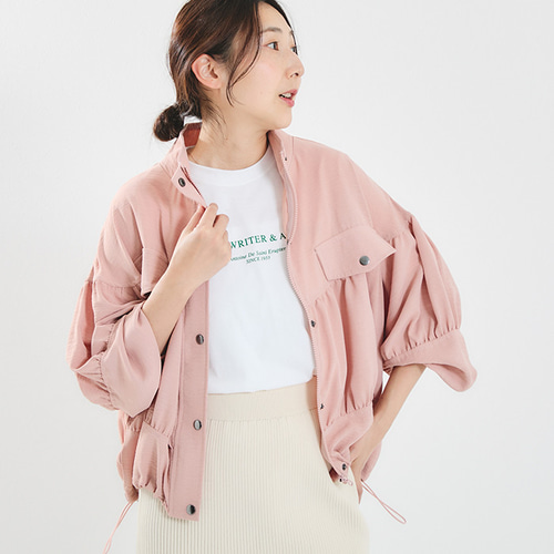 PHOTOCOPIEU ジャガードブルゾン　24AW SALE】カーブヨークギャザーライトブルゾン 25024 ジャケット
