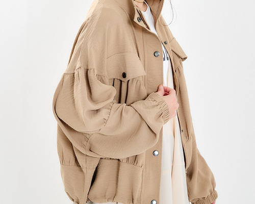 PHOTOCOPIEU ジャガードブルゾン　24AW SALE】カーブヨークギャザーライトブルゾン 25024 ジャケット