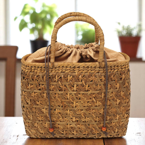 天然素材 山葡萄 編みかごバッグ