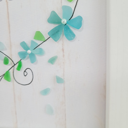 ウェルカムボード〉シーグラスアート＊壁掛け・スタンド両用 その他