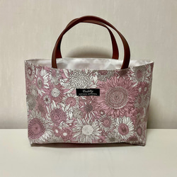 えいさっさ様　ハンドメイド　リバティ　バッグ　オーダーページ Made with a household sewing machine] Large canvas bag with