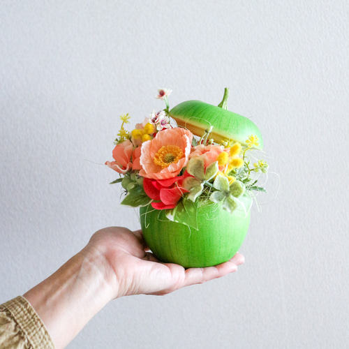 実物大 青りんごのアレンジメント アートフラワー Bleu du ciel