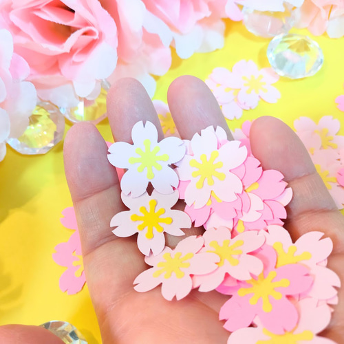 桜 汽車 色紙 壁面 アルバム 飾り ～春の汽車に乗って♪～ 猫 うさぎ