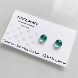 2way*ひらひらグリーンのタッセルのピアス/イヤリング ピアス