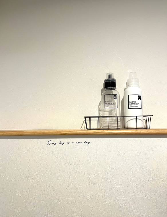 メッセージシリーズ＊Everyday is a new day. ウォールステッカー 名言 転写シール おしゃれ カフェ 2枚目の画像