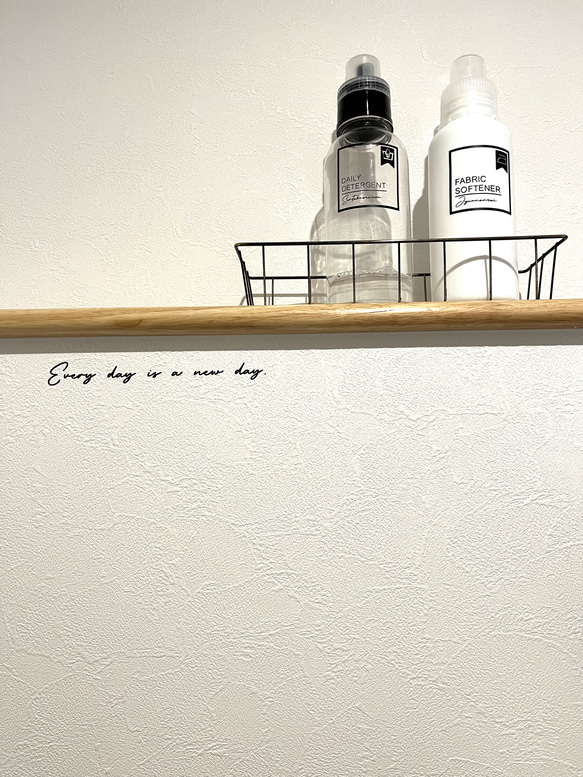 メッセージシリーズ＊Everyday is a new day. ウォールステッカー 名言 転写シール おしゃれ カフェ 7枚目の画像