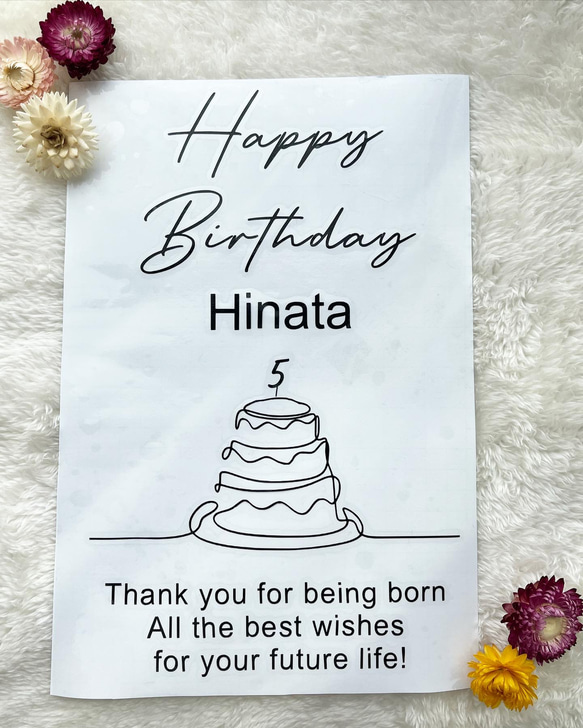 お誕生日ウォールステッカー＊バースデーシール ウォールステッカー お祝い 誕生日会 インテリアシール デコレーション 2枚目の画像