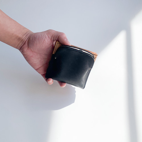 天溝がま口の二つ折り財布 【がま口ウォレット】 chroi's wallet 二