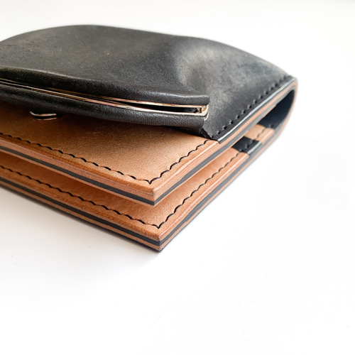 天溝がま口の二つ折り財布 【がま口ウォレット】 chroi's wallet 二