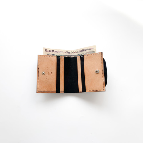 天溝がま口の二つ折り財布 【がま口ウォレット】 chroi's wallet 二