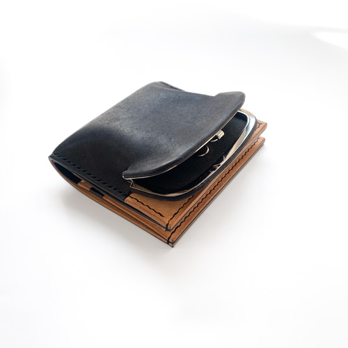 天溝がま口の二つ折り財布 【がま口ウォレット】 chroi's wallet 二