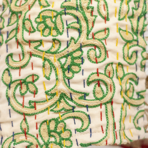 女性用手刺繍シルクジャケット インドシルクサリー パッチワーク 長袖