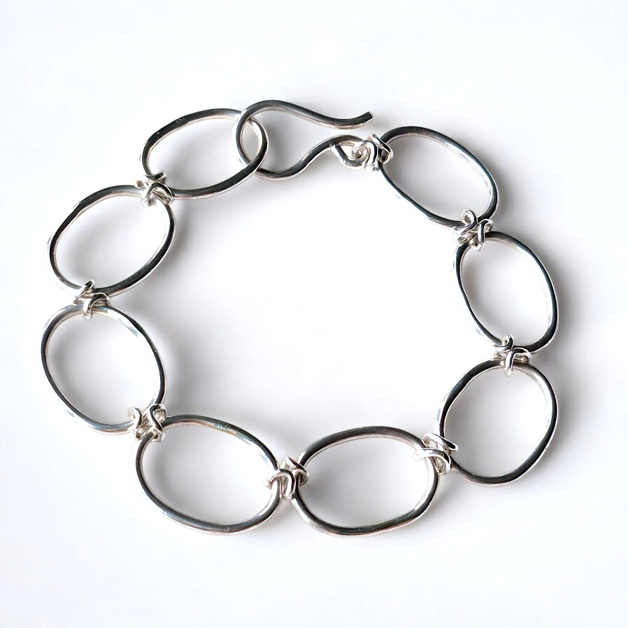 ミニマルアート　シルバーチェーンブレスレット Infini