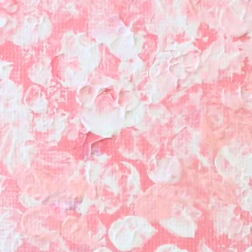 特集掲載【受注制作】【原画】抽象画 桜 舞う 18cm角（S0サイズ） 絵画