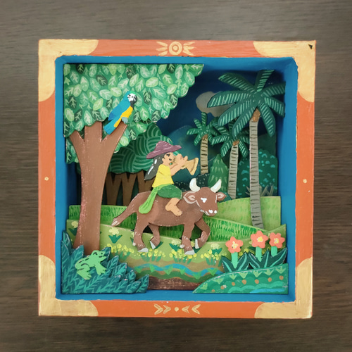 絵画　木箱 絵画作品用 差し箱【SM号-30】（適用作品サイズ227mm×158mm×20mm