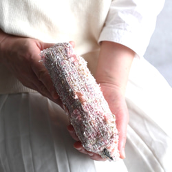 尾州ファンシーツイードのラウンドポーチ 6枚目の画像