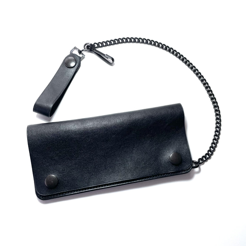 トラッカーウォレット ダールブラック金具 UKホースフロントレザー