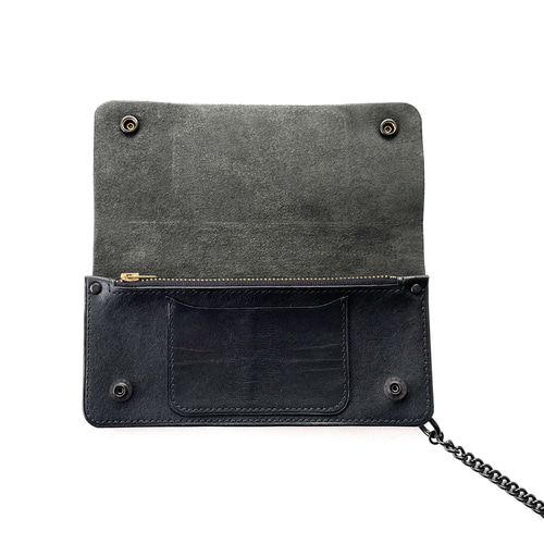 トラッカーウォレット ダールブラック金具 UKホースフロントレザー