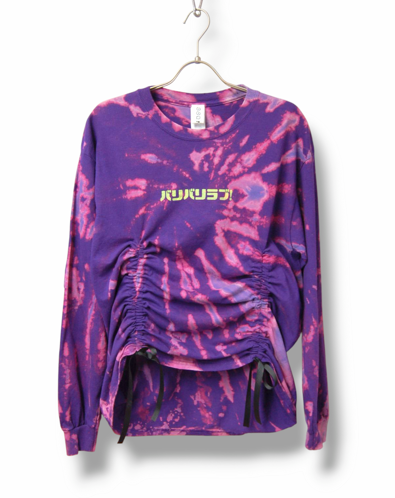 バリバリラブ　タイダイブリーチ染め　絞りlong sleeveTシャツ