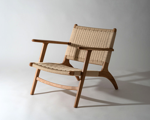 手編み仕上げ* 鹿の子編みのペーパーコードラウンジチェア [1脚入 : 2