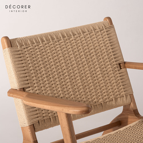 手編み仕上げ* 鹿の子編みのペーパーコードラウンジチェア [1脚入 : 2