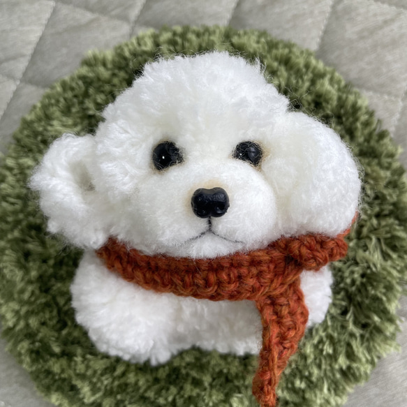 ポンポン毛糸のあったかトイプードル ぬいぐるみバッグチャーム