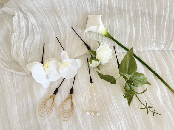 アンティークウエデング　フラワーヘッドパーツ ヘッドパーツ／ヘッドドレス／結婚式／ウェディング／アーティ