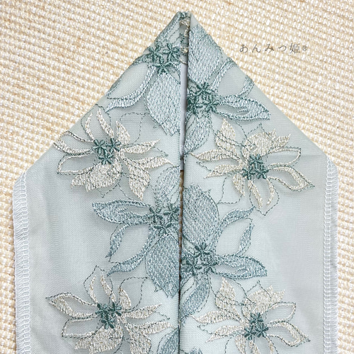洗える刺繍半衿 春霞【ラスト】 和装小物（帯・半襟） あんみつ姫