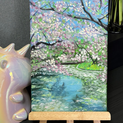 花園の奥」 手描き 油絵 油彩画 風景画 原画 キャンバス 印象派